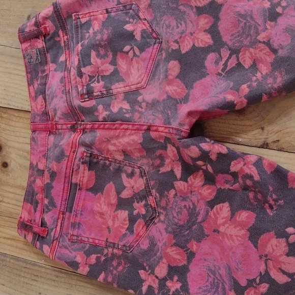 Flip Side Pink Low Rise Reversible Skinny Jeans Size 5 - Picture 10 of 16